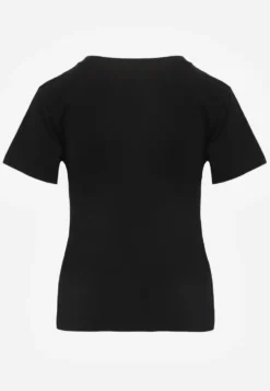 Czarny Casualowy Bawełniany T-shirt Rivali