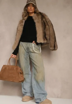 Czarny Casualowy Sweter z Wełną i Wiskozą Lussare