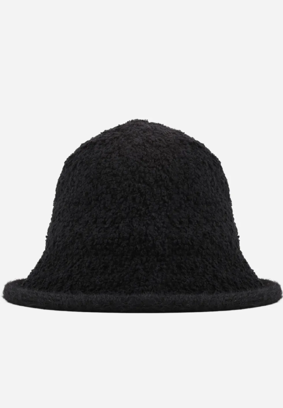 Czarny Kapelusz Bucket Hat z Tkaniny Boucle Bejnia