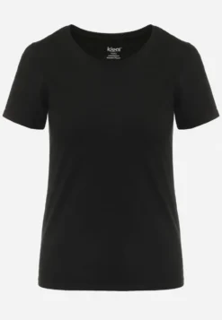 Czarny Klasyczny T-shirt z Bawełny Bilena
