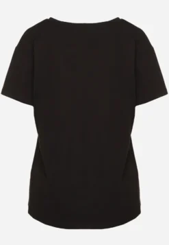 Czarny Klasyczny T-shirt z Bawełny Irithnea