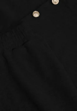 Czarny Komplet Dresowy Spodnie Wide Leg i Bluza z Kapturem i Aplikacjami Nailena