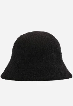 Czarny Kożuszkowy Kapelusz Bucket Hat Ruelv Necilia
