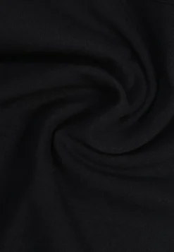 Czarny Krótki T-shirt Basic z Okrągłym Dekoltem Gresalor