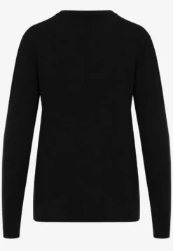 Czarny Minimalistyczny Sweter z Bawełną Bellama