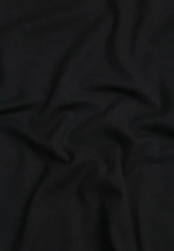 Czarny Minimalistyczny T-shirt z Wiskozy ze Stójką Osessa