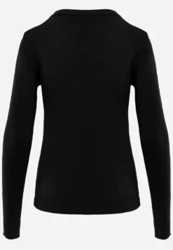 Czarny Sweter z Bawełną w Minimalistycznym Stylu Radeken