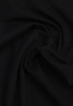 Czarny T-shirt Basic z Bawełny o Klasycznym Prostym Kroju z Zaokrąglonym Dekoltem Setho