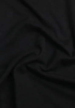 Czarny Wiskozowy T-shirt o Dopasowanym Kroju z Golfem Isomina