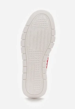 Czerwone Płaskie Sneakersy Vices ze Sznurowaniem Lorori
