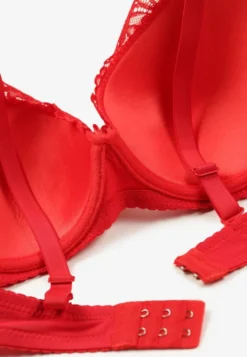 Czerwony Usztywniany Biustonosz Koronkowy Typu Full Cup Dimarlaa