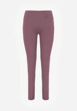 Fioletowe Legginsy Basic z Modelującą Wstawką w Pasie Liacan