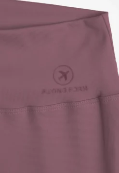 Fioletowe Legginsy Basic z Modelującą Wstawką w Pasie Liacan
