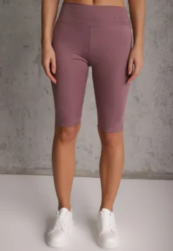 Fioletowe Szorty Bikery High Waist z Wyszczuplającym Pasem Briarrose