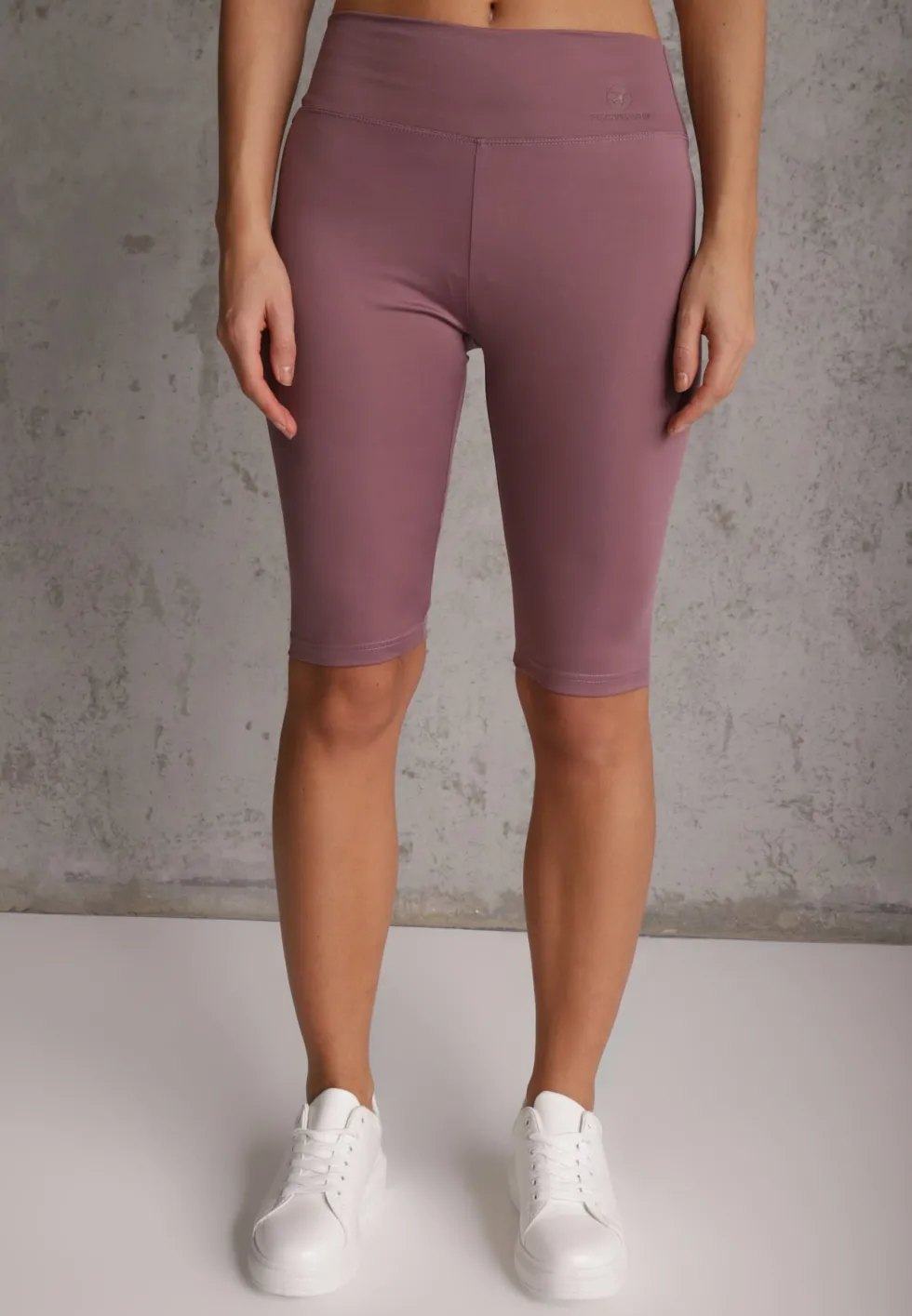 Fioletowe Szorty Bikery High Waist z Wyszczuplającym Pasem Briarrose