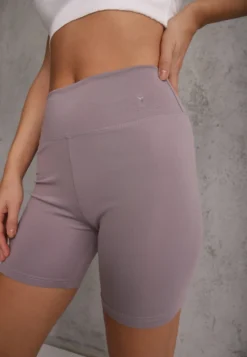 Fioletowe Szorty Kolarki High Waist Marerila
