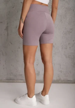 Fioletowe Szorty Kolarki High Waist Marerila