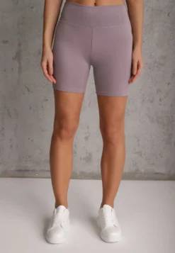 Fioletowe Szorty Kolarki High Waist Marerila