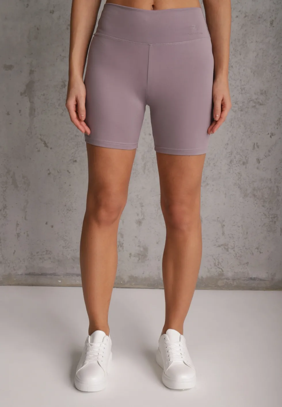 Fioletowe Szorty Kolarki High Waist Marerila