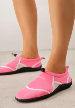 Fuksjowo-Białe Wsuwane Buty Sportowe do Wody z Elastyczną Cholewką Vetilore
