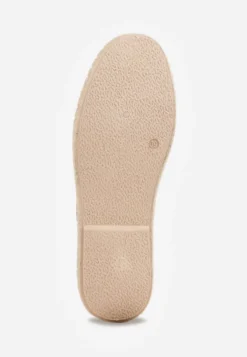Granatowe Espadryle z Plecioną Cholewką przed Kostkę Mokosa
