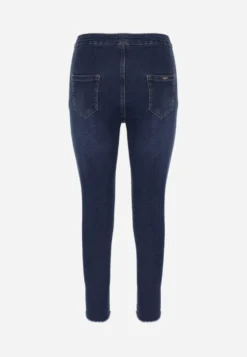 Granatowe Jeansy Skinny High Waist Vivizo