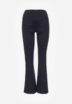 Granatowe Legginsy Dzwony High Waist Orruvana