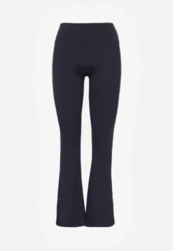 Granatowe Legginsy Dzwony High Waist Orruvana