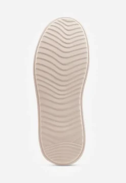 Granatowe Perforowane Sneakersy Chunky ze Skóry Naturalnej na Platformie Silvanatea