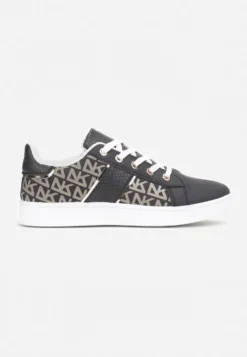Granatowe Sneakersy z Printem Casica