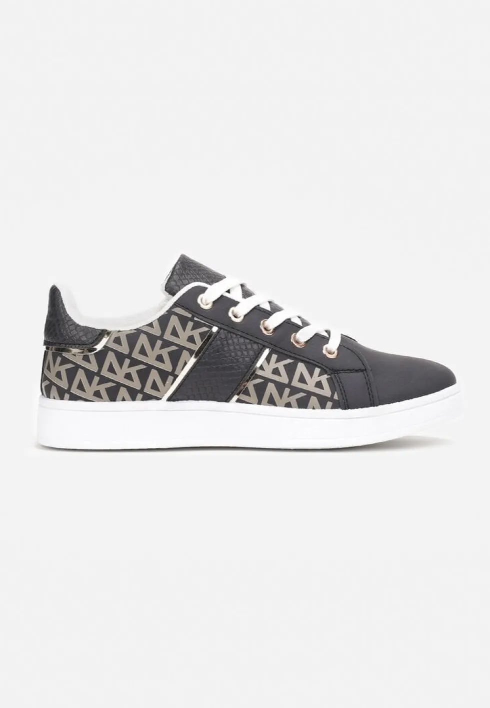 Granatowe Sneakersy z Printem Casica