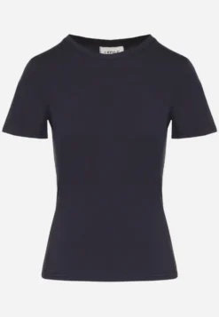 Granatowy Casualowy Bawełniany T-shirt Rivali