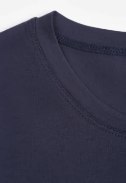 Granatowy Casualowy Bawełniany T-shirt Rivali