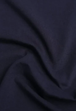 Granatowy T-shirt z Bawełny z Okrągłym Dekoltem Nedima