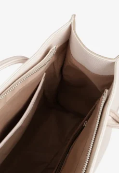 Jasnobeżowa Klasyczna Torebka Typu Shopper z Paskiem Crossbody Nalireine