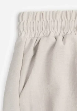 Jasnobeżowe Szorty Casual High Waist na Lato Bogate w Wiskozę Ismina