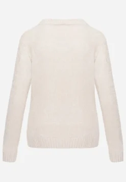 Jasnobeżowy Sweter z Bawełną w Serca Veliko
