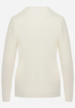 Jasnobeżowy Sweter z Wełną w Minimalistycznym Stylu Joslina