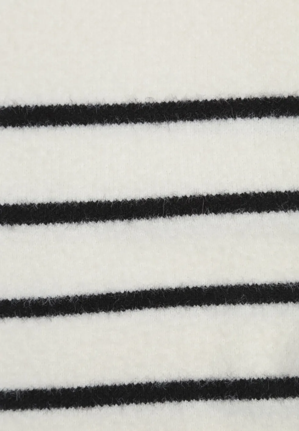 Jasnobeżowy Sweter z Wełną w Paski Basic Margela