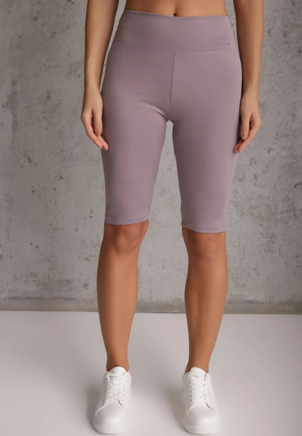 Jasnofioletowe Szorty Bikery High Waist z Wyszczuplającym Pasem Briarrose