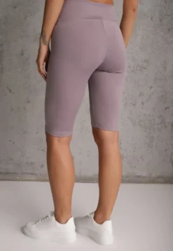 Jasnofioletowe Szorty Bikery High Waist z Wyszczuplającym Pasem Briarrose