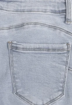 Jasnoniebieskie Jeansy z Bawełną Skinny Push Up Yastebia