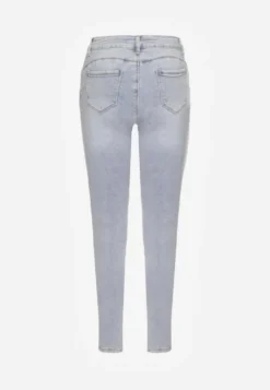 Jasnoniebieskie Jeansy z Bawełną Skinny Push Up Yastebia