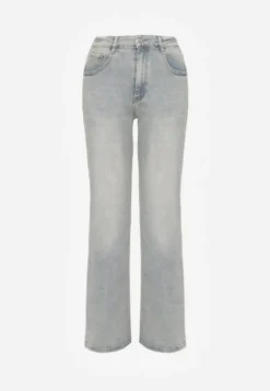 Jasnoniebieskie Szerokie Jeansy High Waist Lanosisa