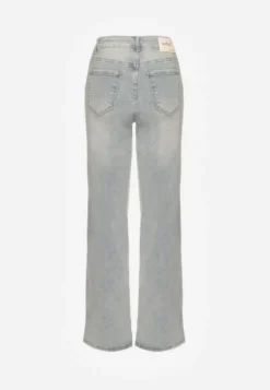 Jasnoniebieskie Szerokie Jeansy High Waist Lanosisa