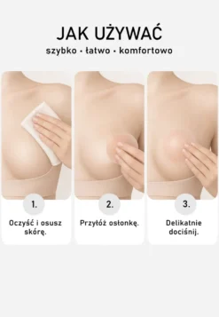 Jasnoróżowy Silikonowy Biustonosz Naklejany Pirenale