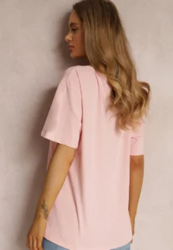 Jasnoróżowy T-shirt Nikoneus