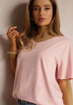 Jasnoróżowy T-shirt Nikoneus