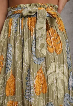 Jasnozielone Spodnie Szwedy z Bawełną High Waist Wykończone Gumką w Talii Pasefia
