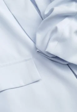 Niebieska Elegancka Marynarka bez Zapięcia z Marszczonymi Rękawami Albuca
